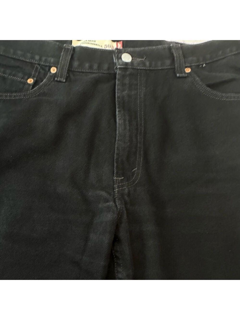 Levi’s 505 Men’s Black Jeans Size 38x30 (Inseam 28”) Regular Fit Made in Mexico - Picture 7 of 7